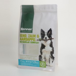 1.5kg Συσκευασία Τροφίμων για Ζώα Τσάντα Side Gusset Τροφίμων Σκυλιών Τσάντες Φερμουάρ Πλαστικό Πλαστικοποιημένο Κατεψυγμένο Κατεψυγμένο Κουτάκι