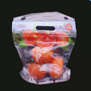 Eco-friend pirnted πλαστική λαχανική γλυκιά τομάτα ziplock τσάντα συσκευασίας με τρύπες εξαερισμού