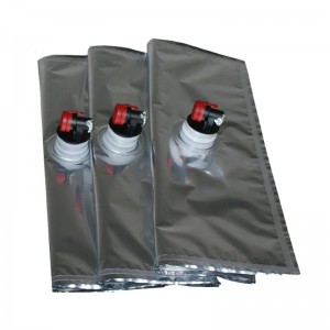 Ανακυκλώσιμο αλουμινόχαρτο 3L Υγρή συσκευασία Πλαστική τσάντα αποθήκευσης κρασιού στο κιβώτιο με ρουλεμάν